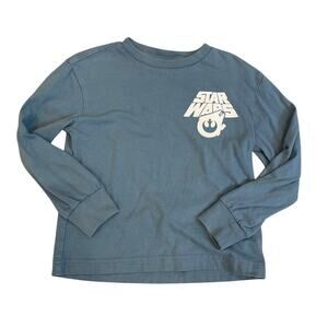GAP Blue Long Sleeve Star Wars Millennium Falcon T-Shirt